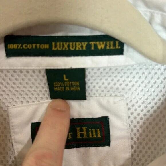 Tiger Hill Men’s Button Down With Shrimp Embroidered Sz L - Picture 3 of 4